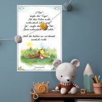 LuckyLinde Wanddekoobjekt "Der kleine Tiger und der kleine Bär - JANOSCH Zitat", (1 St.), Exklusive JANOSCH Kindermotive, Stahlschild von Luckylinde