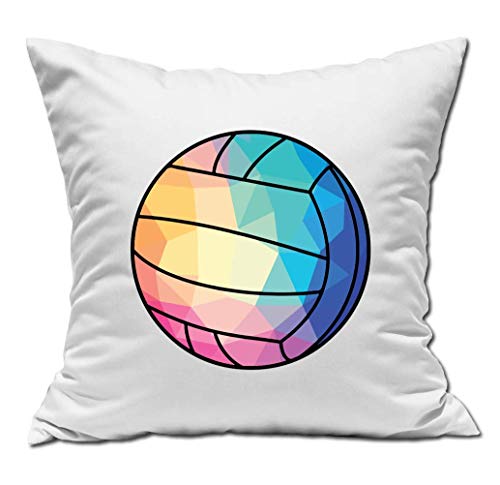 Luckyprint Geometric Volleyball Sport Ball Vector Graphic Weißes Kissen 40x40cm von Luckyprint