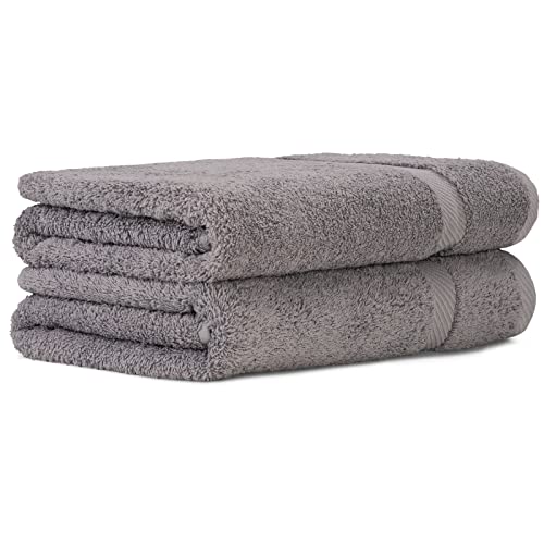 Luckytowel 2er Duschtuch Set 100% Baumwolle, 70x140cm Handtücher, 2er Pack Badetuch Grau Luckytowel 2er Duschtuch Set 100% Baumwolle, 70x140cm Handtücher, 2er Pack Badetuch Grau von Luckytowel
