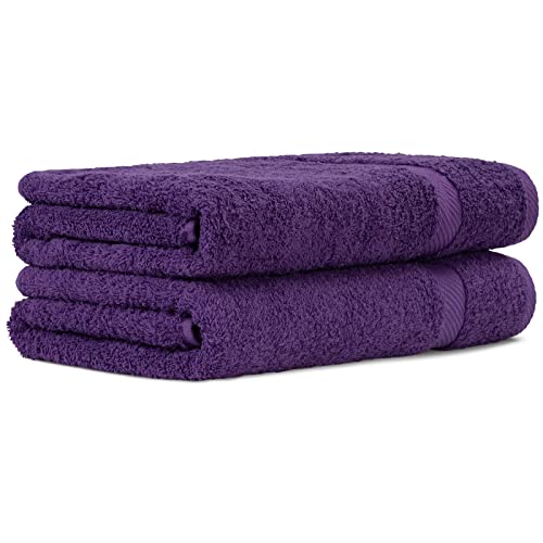 Luckytowel 2er Duschtuch Set 100% Baumwolle, 70x140cm Handtücher, 2er Pack Badetuch Lila Luckytowel 2er Duschtuch Set 100% Baumwolle, 70x140cm Handtücher, 2er Pack Badetuch Lila von Luckytowel