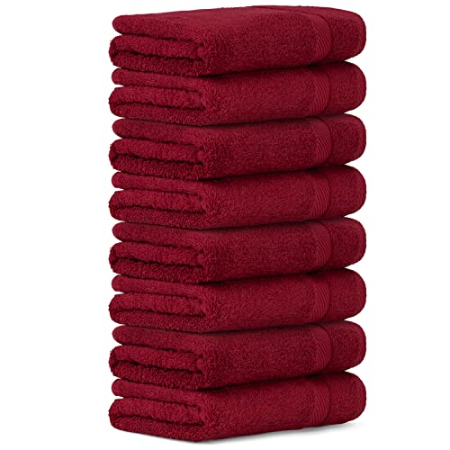 Luckytowel Handtücher Set 50x100 cm groß aus 100% Baumwolle, Handtuch Set mit 600g/m² Oeko-Tex Frottee Handtuchset als 8er Pack in Rot Luckytowel Handtücher Set 50x100 cm groß aus 100% Baumwolle, Handtuch Set mit 600g/m² Oeko-Tex Frottee Handtuchset als 8er Pack in Rot von Luckytowel
