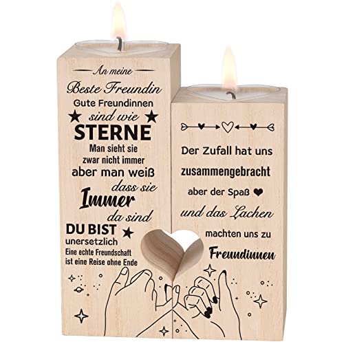Beste Freundin Geschenke，Kerzenständer - Freundschaft Geschenke，Geburtstagsgeschenk Für Freundin，Freund Geschenk von Luckyyds