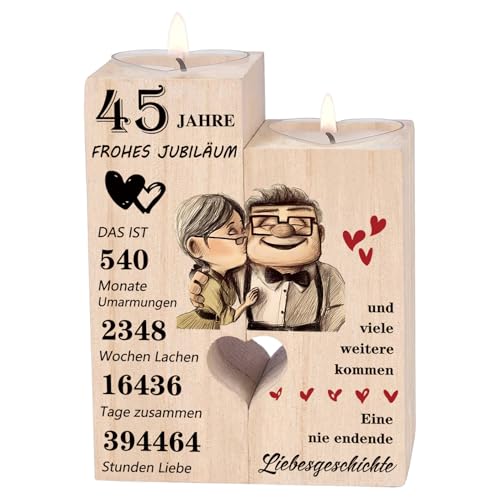 Messinghochzeit Geschenke,Kerzenständer,Messinghochzeit Deko,45 Hochzeitstag Geschenke - Glücklich 45. Jahrestag Geschenk für Frau Mann Paare Frauen Männer Messinghochzeit Geschenke,Kerzenständer,Messinghochzeit Deko,45 Hochzeitstag Geschenke - Glücklich 45. Jahrestag Geschenk für Frau Mann Paare Frauen Männer von Luckyyds