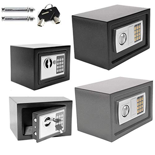 4,6 l Kleiner elektronischer Mini Safe Tresor Schranktresor mit Zahlenschloss Schwarz Minisafe elektronischer Safe Tresor Minitresor Wandtresor Wandsafe Möbeltresor von Lucn