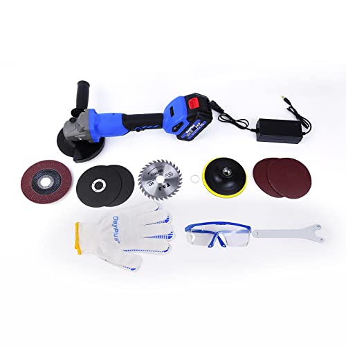 Akku Winkelschleifer Polieren Schleifen Schneiden Elektrowerkzeug 125mm Flex 21V zum Schneiden, Schleifen, Polieren und Rostentfernung von Lucn