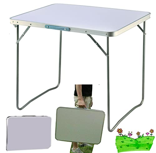 Campingtisch, tragbarer Picknicktisch, Aluminium, Klapptisch, für drinnen und draußen, robustes Gartenbock-Set für Grill, Picknick, Party, Tragkraft 15 kg, Länge 80 cm von Lucn