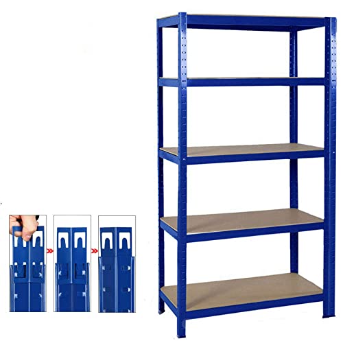 Lucn Lagerregal für Garage, Werkstatt, Speisekammer-200cm x 100cm x 50cm, 5-stufig (175KG pro Regal) – 875KG Kapazität – 5 Jahre Garantie Blau von Lucn