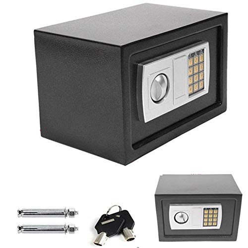 Lucn Safe Möbeltresor Tresor Wandtresor Wandsafe Dokumententresor mit Elektonik- Zahlenschloss 31x20x20 cm, 8,5 l, Schwarz von Lucn