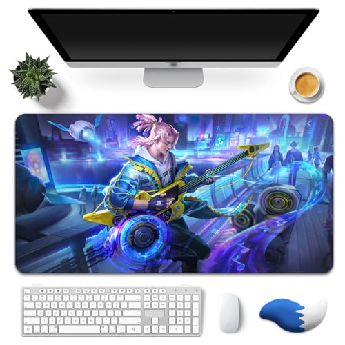 Lucocia Gaming Mauspad Mousepad 800x300mm XXL, Mouse Pad XXL Gaming Design Das Spiel-Thema mit Einem Handgelenk Ausdauer, für Spiele-Enthusiasten, Hause, Büro, Professionelle Spieler von Lucocia