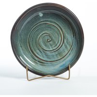 Große, Handgefertigte Tortenplatte Mit Geraden Kanten von LuctoPottery