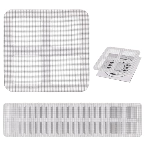 100 Stück Duschablauf-Haarfänger, 10,2 cm, quadratisch, Badewannen-Abflusssieb, Badewannen-Abflussabdeckung für Küche, Badezimmer (100) von Lucxhcky