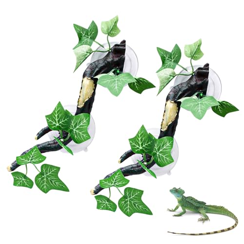 Lucxhcky Reptilien-Eckzweig für Reptilien, Kletter-Dekoration, Schlangenkletterzweig, Reptilien-Tankzubehör, Terrarium-Dekorationen, Baumzweig (Crawler Baumwurzeln), 2 Stück von Lucxhcky