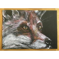 Fuchs Portrait A4 Kunstdruck von LucyCrowCreations