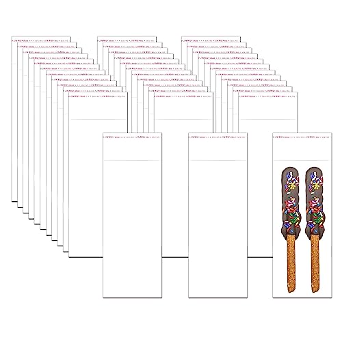 Klare Lange Zellophanbeutel für Schmuck 100stk Durchsichtig Selbstklebende Plastiktüten 8x20cm Zellophantüten Schmal Cellophantüten 50µm für Bookmark Schokolade Lutscher Stabkerzen Party Dekorativ von LucyStudio
