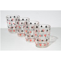 4Er Set Senfglas Vintage Spielkartenglas Retro Glas Sammelglas Schwartz Diamant Herz Club Becher Usa 4Er Set Senfglas Vintage Spielkartenglas Retro Glas Sammelglas Schwartz Diamant Herz Club Becher Usa von LucysMidCentury