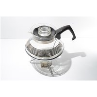 Pyrex Kaffeekanne Karaffe Erhitzer Streifen Gold Auf Ständer Mid Century Glaswaren Vintage Silber Durchlauferhitzer Retro Mcm Seltene Band Pyrex Kaffeekanne Karaffe Erhitzer Streifen Gold Auf Ständer Mid Century Glaswaren Vintage Silber Durchlauferhitzer Retro Mcm Seltene Band von LucysMidCentury