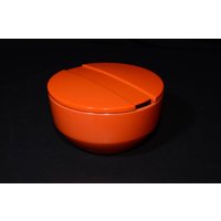 Rosti Denmark Melamin Zuckerdose Mit Deckel - Soren Andersen Design Mod Orange Mepal Danish Modern Melmac von LucysMidCentury