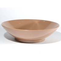 Vintage Melmac Braun Footed Servierschüssel 8 Zoll Mid Century Hartplastik Melamin Rund Unmarkiert von LucysMidCentury
