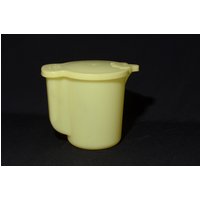 Vintage Tupperware Gelber Behälter Milchkännchen131-2 Plastikkrug Made in Usa 5 3/4 Zoll 625-6 Deckelkrug 1970Er Jahre von LucysMidCentury