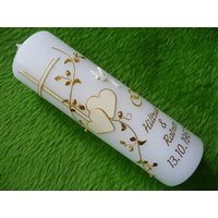 Hochzeitskerze Herzen Beige Hochzeitskerze Herzen Beige von LucystellasKerzen