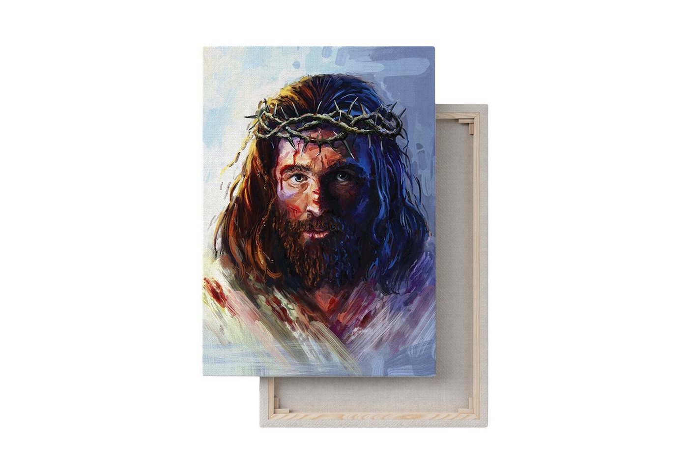 Luda Studio Leinwandbild, Leinwandbild Gemälde Jesus Christus von Luda Studio