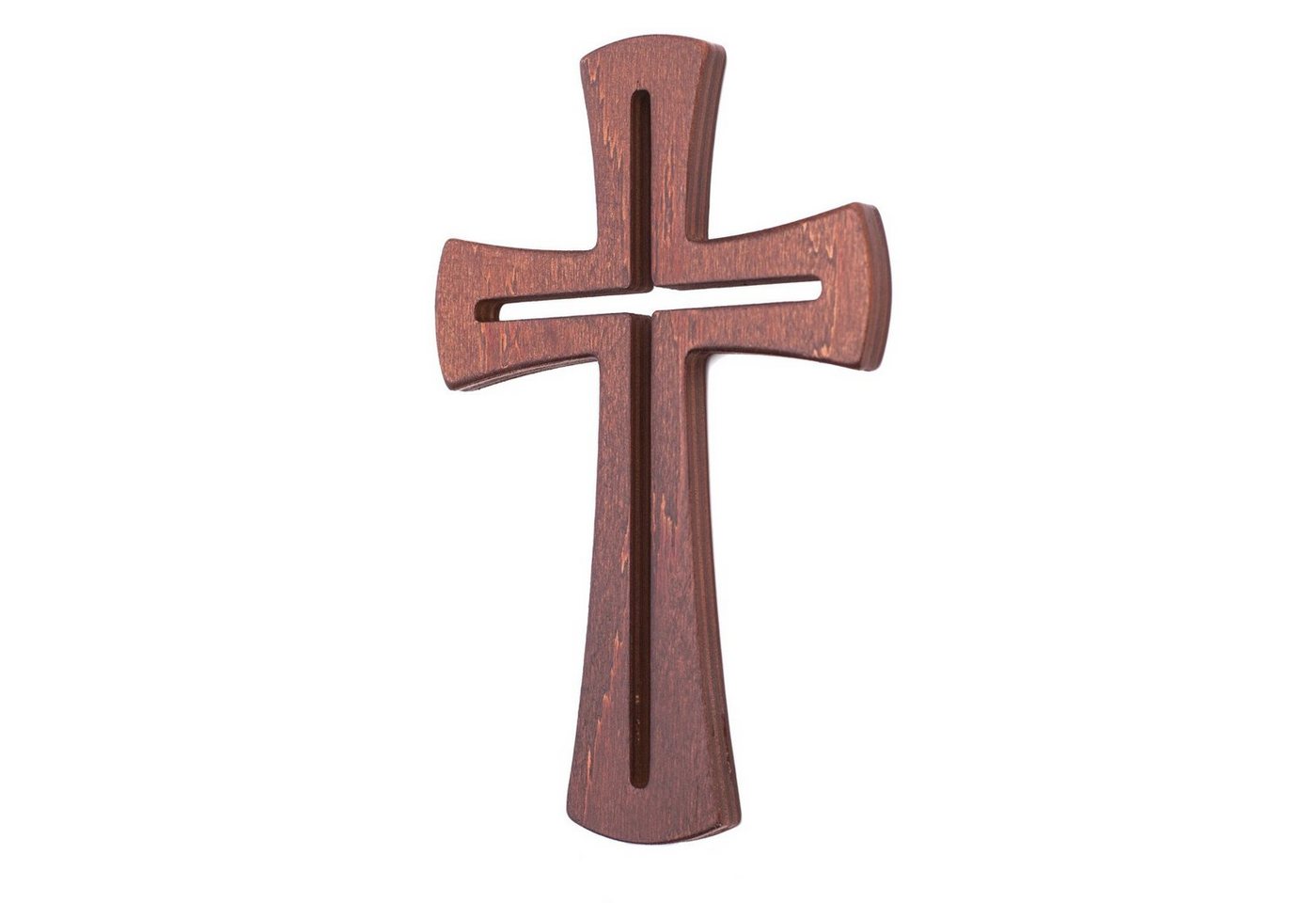 Luda Studio Wanddekoobjekt (1 St), Modernes Sperrholz Holzkreuz hängend 18 x 11 cm von Luda Studio