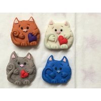Personalisierte Polymer Clay Handgemachte Katzen Kühlschrankmagnete. Colours To Look Like Your Cat, Handgefertigt Von Ludicris von LudicrisToppers