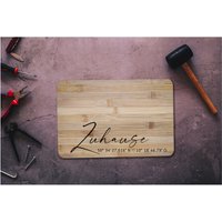 Frühstücksbrett Hausbau, Schneidebrett Personalisiert, Personalisierte Geschenke Für Einzug , Holzbrett Gravur, Brettchen von LudicrousShop