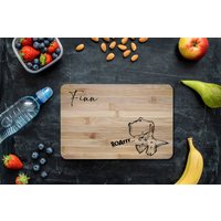 Frühstücksbrett Kinder Personalisiert, Personalisierte Geschenke Für Kinder, Holzbrett Gravur, Brettchen von LudicrousShop
