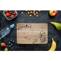 Frühstücksbrett Kinder Personalisiert, Personalisierte Geschenke Für Kinder, Holzbrett Gravur, Brettchen von LudicrousShop