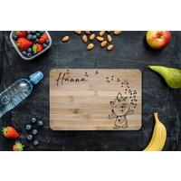 Frühstücksbrett Kinder Personalisiert, Personalisierte Geschenke Für Kinder, Holzbrett Gravur, Brettchen von LudicrousShop