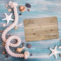 Frühstücksbrett Meer Vanlife Personalisiert, Personalisierte Geschenke Für Küstenkinder, Holzbrett Gravur, Brettchen von LudicrousShop