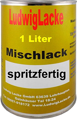 Ludwig Lacke 1 Liter spritzfertiger Autolack für FIAT Grigio Steel Metallic 647 Bj.93-11 von Ludwiglacke