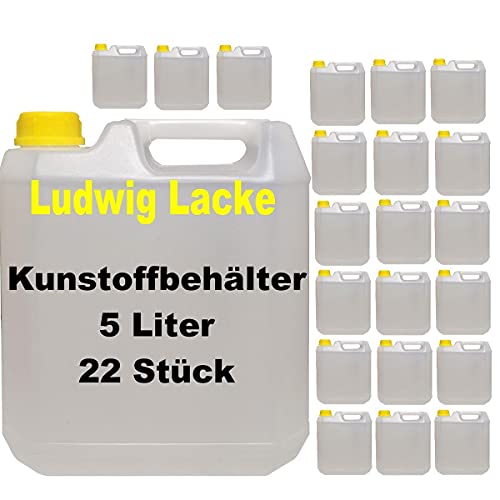 22 x 5 Liter Kunststoffbehälter mit Schraubverschluß leer Kanister 22 x 5 Liter Kunststoffbehälter mit Schraubverschluß leer Kanister von LudwigLacke