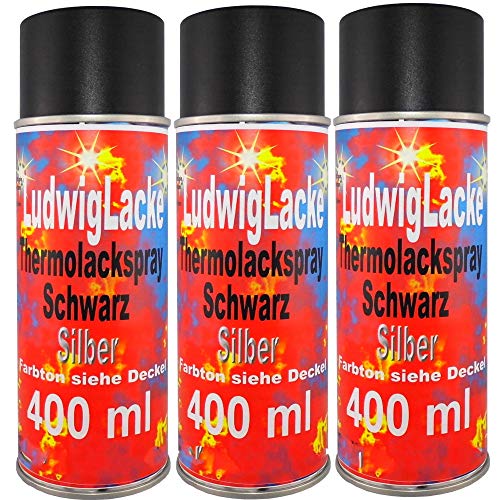 3 Thermolack Spray 400ml Schwarz Auspuff Motor Autolack 3 Thermolack Spray 400ml Schwarz Auspuff Motor Autolack von LudwigLacke