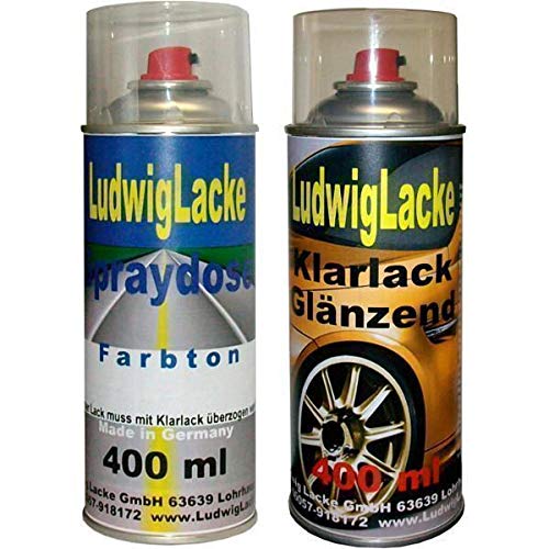 BMW Graugruen 442 Spraydosen Set 400ml Autolack 400ml Klarlack von LudwigLacke