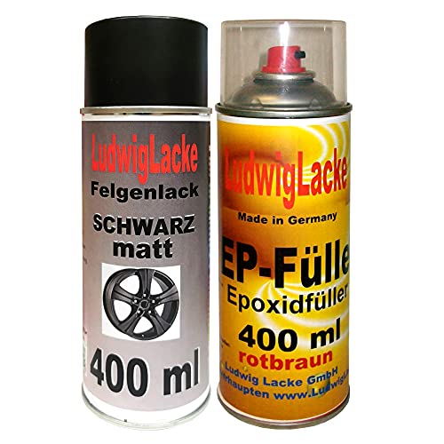 LudwigLacke Felgenlack schwarz matt + EP Grundierung im Set LudwigLacke Felgenlack schwarz matt + EP Grundierung im Set von LudwigLacke