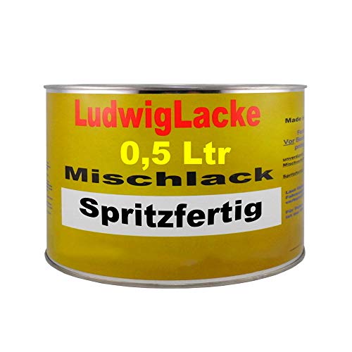 LudwigLacke 0,5 Liter spritzfertiger Basislack Reflex Silver Farbcode LA7W oder 8E oder 8E8E Baujahr 1997-2013 Metallic Lack (geeignet für VW) von LudwigLacke