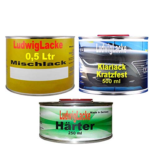 LudwigLacke 1,25 Liter Autolack Set für Mercedes Brillantsilber Farbcode 744 Bj.1991-2006 Metallic Lack 0,5 Liter spritzfertiger Lack 0,5 Liter Klarlack und 0,25 Liter passender Härter LudwigLacke 1,25 Liter Autolack Set für Mercedes Brillantsilber Farbcode 744 Bj.1991-2006 Metallic Lack 0,5 Liter spritzfertiger Lack 0,5 Liter Klarlack und 0,25 Liter passender Härter von LudwigLacke