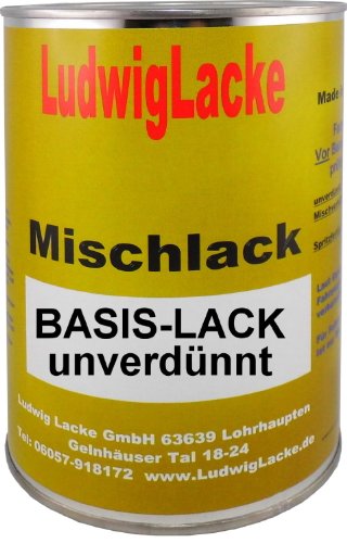 LudwigLacke 1 Liter unverdünnter Basislack Candyweiss Farbcode LB9A oder B4 oder 9930 Oder 9021 Baujahr 1992-2013 Unilack (geeignet für VW) von LudwigLacke