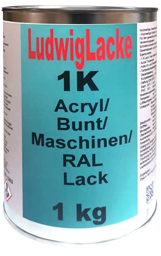 LudwigLacke 1K Maschinenlack 1kg RAL 1013 Perlweiss Lack glänzend von LudwigLacke