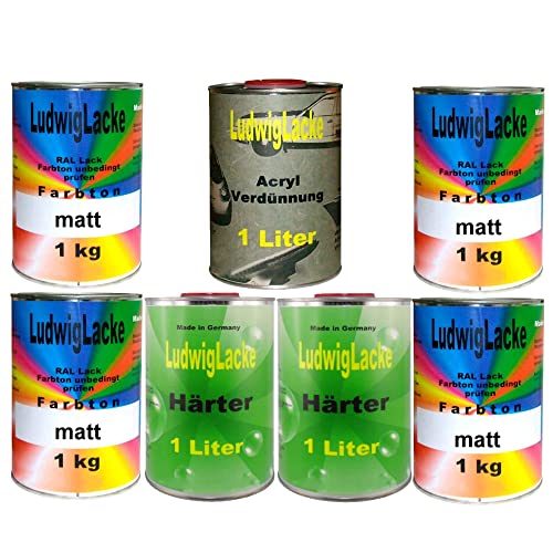 LudwigLacke 7 kg Set Autolack mit Härter matt RAL 7016 Anthrazitgrau LudwigLacke 7 kg Set Autolack mit Härter matt RAL 7016 Anthrazitgrau von LudwigLacke