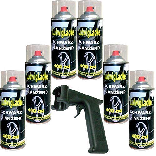 LudwigLacke Lackspray Schwarz glänzend Spraydose 6 x 400 ml Plus Haltegriff LudwigLacke Lackspray Schwarz glänzend Spraydose 6 x 400 ml Plus Haltegriff von LudwigLacke