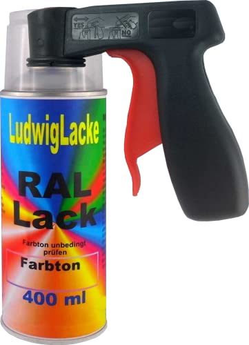LudwigLacke RAL 9016 VERKEHRSWEISS Matt 400 ml 1K Spray + Griff von LudwigLacke