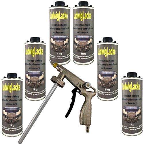 LudwigLacke Steinschlagschutz Unterbodenschutz überlackierbar 6kg SCHWARZ & 1Spritzpistole LudwigLacke Steinschlagschutz Unterbodenschutz überlackierbar 6kg SCHWARZ & 1Spritzpistole von LudwigLacke