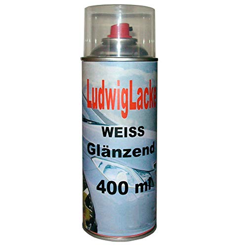 LudwigLacke Weiß glänzend 1 Spraydose Autolack glänzend Farbton 400ml von LudwigLacke