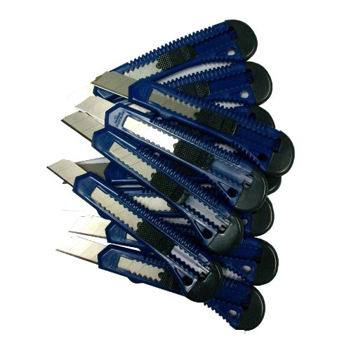 10 Stück Teppichmesser Cuttermesser Paketmesser 18 mm Folienmesser von Ludwiglacke