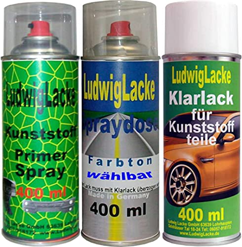 Kunststoffsprayset für FORD ELECTRIC ORANGE 672 von Ludwiglacke