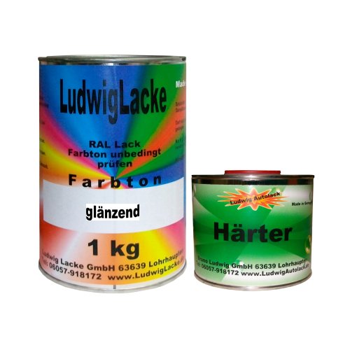 Ludwiglacke 1,5 kg Set Lack mit Härter RAL 6010 Grasgrün von Ludwiglacke