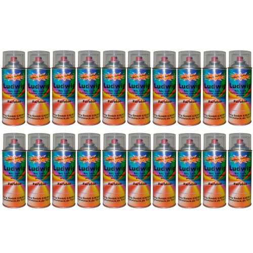 Ludwiglacke 20 Spraydosen 400ml Autolack glänzend RAL 6004 Blaugrün von Ludwiglacke